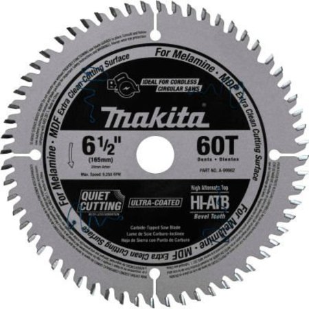 Makita Makita Carbide-Tipped Cordless Plunge Saw Blade, MDF, Laminate, 6-1/2inDia, 60 TPI A-99982